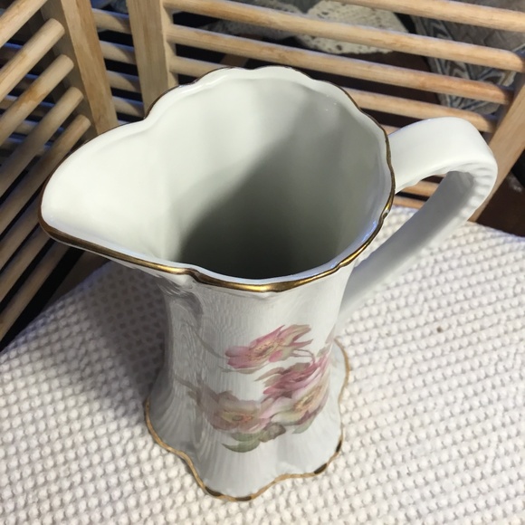 RARE Antique 1940’s German Gerold Porzellan Pitcher in Pattern Gdr2 - Picture 4 of 13